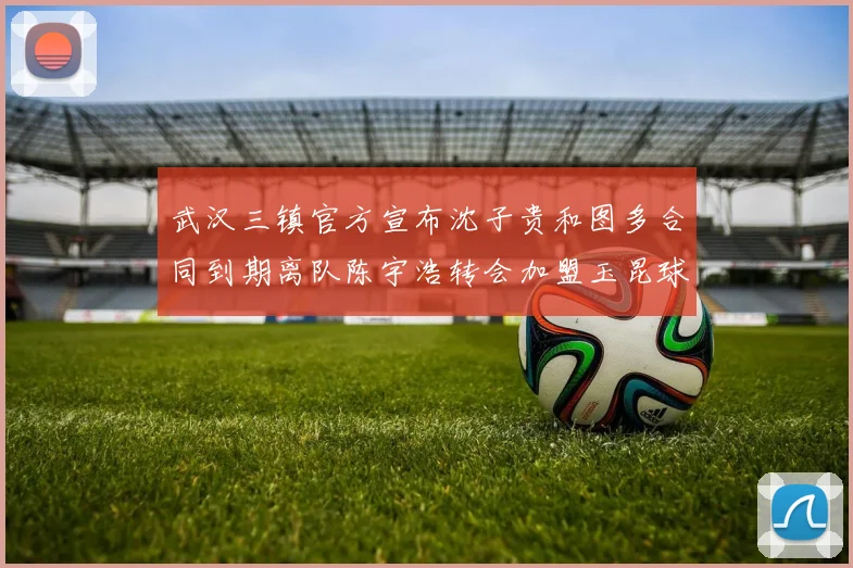 武汉三镇官方宣布沈子贵和图多合同到期离队陈宇浩转会加盟玉昆球队